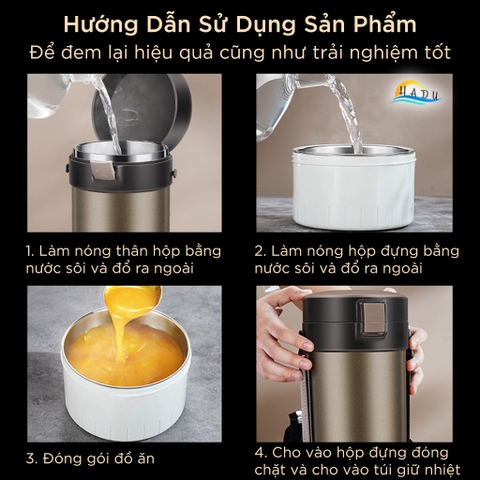 Hộp Cơm Giữ Nhiệt Inox 316L SSGP 2.3L, Giữ Nóng 12 Giờ, Nhiều Ngăn, Đạt Chất Lượng LFGB Đức