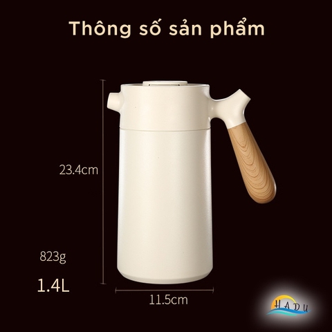 Bình Đựng Nước Giữ Nhiệt Có Vòi Cao Cấp Inox 316 1400ml Đạt Chất Lượng Đức SSGP
