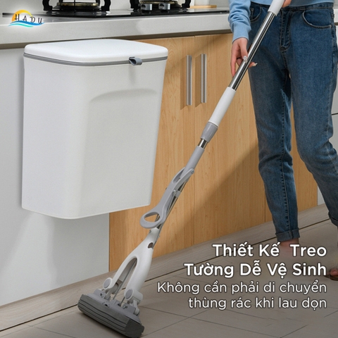 Thùng Rác Treo Tủ Bếp CCKO 7L 9L, Nắp Ngăn Mùi, 2 Chế Độ Mở (Trượt & Lật)