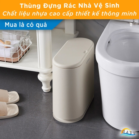 Thùng Rác Phân Loại 2 Ngăn CCKO 9L, Nắp Nhấn Mở, Cho Phòng Khách, Nhiều Màu