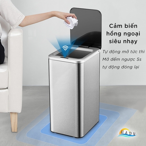 Thùng Rác Cảm Ứng Tự Động CCKO 9L, Thân Inox Chống Vân Tay, Cắm Điện, Nhiều Màu