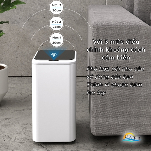 Thùng Rác Cảm Ứng Tự Động CCKO 9L, Thân Inox Chống Vân Tay, Cắm Điện, Nhiều Màu
