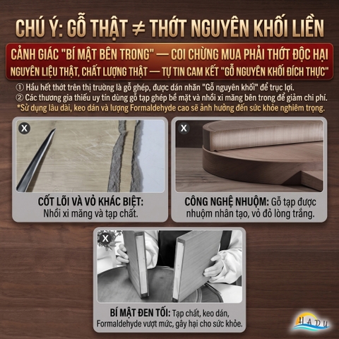 Thớt Gỗ Mun Cao Cấp Nguyên Khối Không Sơn Ghép Phân Biệt Sống Chín Đạt Chất Lượng LFGB Đức SSGP
