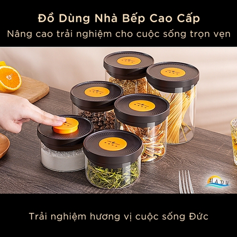 Hộp Thủy Tinh Bảo Quản SSGP, Có Van Xả 1 Chiều, Chống Oxy Hóa, Xếp Chồng, Đạt Chất Lượng LFGB Đức