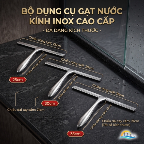 Cây Gạt Kính Cầm Tay CCKO, Thân Inox, Lưỡi Cao Su Mềm, Gạt Nước Sạch Không Vệt