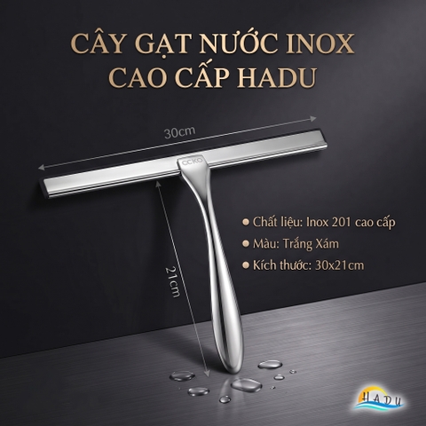 Cây Gạt Kính Cầm Tay CCKO, Thân Inox, Lưỡi Cao Su Mềm, Gạt Nước Sạch Không Vệt