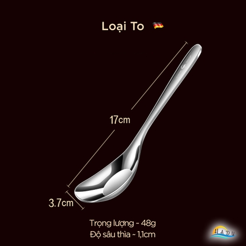 Thìa Phục Vụ Đa Năng SSGP, Inox 316L, Đầu Sâu, Kháng Khuẩn, Đạt Chất Lượng LFGB Đức