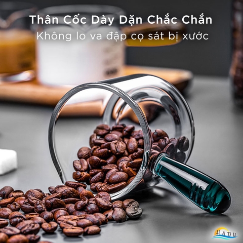 Cốc Rót Cà Phê Thủy Tinh Borosilicate CCKO 150ml, Chịu Nhiệt, Trong Suốt