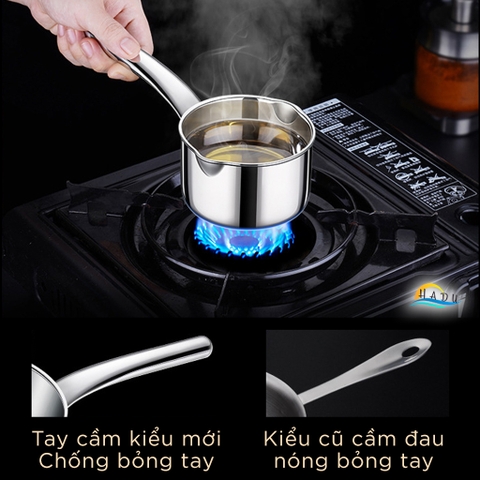 Nồi Inox 304 Cao Cấp, Vòi Rót Dầu Trơn Tru, Cấu Tạo 3 Lớp Truyền Nhiệt Đều, Dùng Được Cho Bếp Từ SSGP