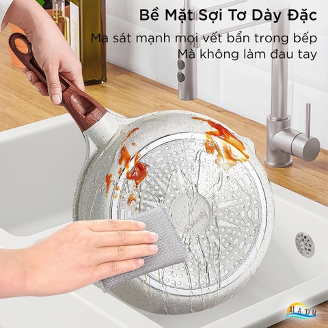 Miếng Bọt Biển Đa Năng Scrub King Silver – Làm Sạch Nhanh, Không Trầy Xước, Tiết Kiệm Nước HADU