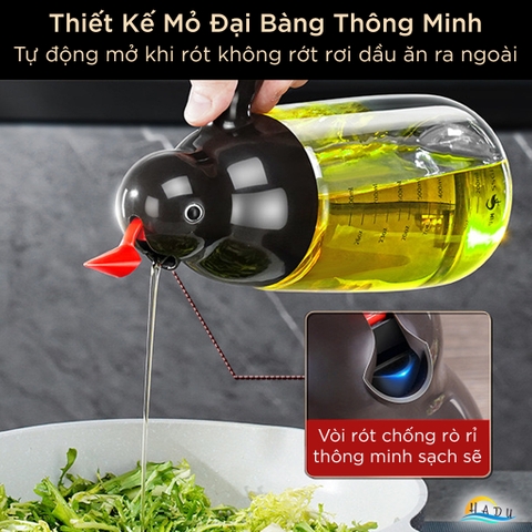Bình Đựng Dầu Ăn Nước Mắm Thủy Tinh Đa Năng Có Vòi Cao Cấp 800ml Đạt Chất Lượng LFGB Đức SSGP