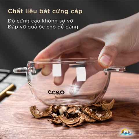Tô Thủy Tinh Chịu Nhiệt CCKO 315ml, Dùng Được Trên Bếp Ga, Lò Vi Sóng, Borosilicate, Trong Suốt