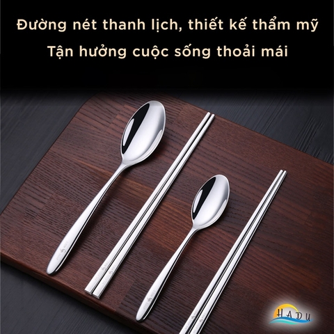 [2 Cái] Thìa Ăn Chính Inox 316L SSGP, Đúc Nguyên Khối, Kháng Khuẩn, Sang Trọng, Dài 20.5cm, Đạt Chất Lượng LFGB Đức