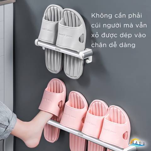 Giá Để Dép Dán Tường Hợp Kim Nhôm Cao Cấp, Tiết Kiệm Không Gian, Đa Năng, Thanh Lịch – Phù Hợp Nhà Tắm, Nhà Bếp CCKO