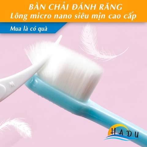 Bàn Chải Đánh Răng Lông Mềm Người Lớn Siêu Mịn Cao Cấp Micro Nano Nhật Bản HADU