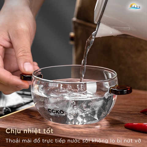 Tô Thủy Tinh Chịu Nhiệt CCKO 315ml, Dùng Được Trên Bếp Ga, Lò Vi Sóng, Borosilicate, Trong Suốt