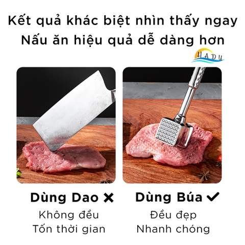 Búa Đập Dần Thịt Bò Inox 304 Cao Cấp Đa Năng Đạt Chất Lượng Đức CCKO
