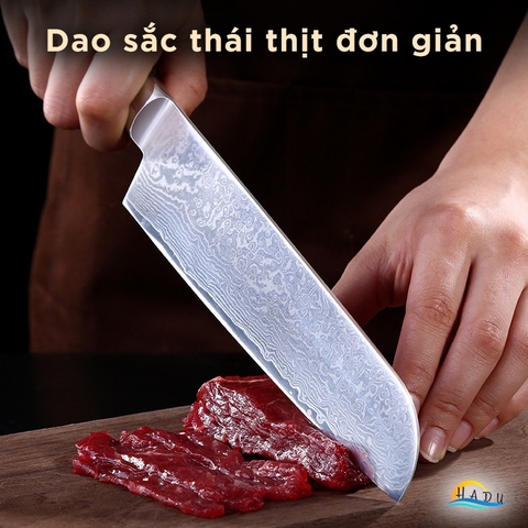 Dao Thái Thịt Nhà Bếp Siêu Sắc Cao Cấp Kiểu Nhật Bản Damacus Đạt Chất Lượng Của Đức SSGP