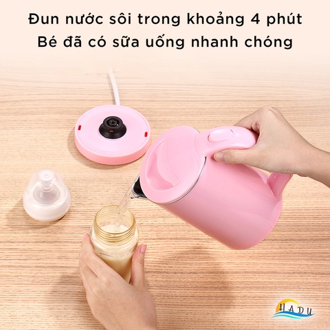 Ấm Đun Nước Siêu Tốc Mini CCKO 0.5L, Lõi Inox 304, Điều Khiển Strix Anh, Cách Nhiệt, Nhiều Màu