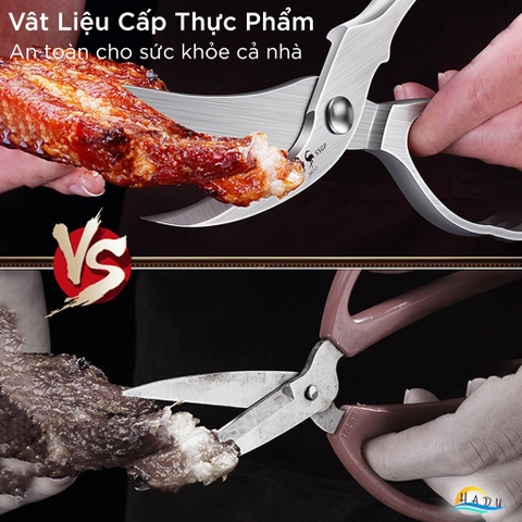 Kéo Cắt Gà Trợ Lực Nhà Bếp Cao Cấp SSGP, Kéo Cắt Thực Phẩm Cộng Lực Không Gỉ Đạt Chất Lượng LFGB Đức