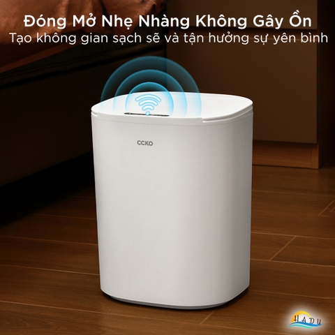Thùng Rác Cảm Ứng Tự Động CCKO 14L, Chống Nước IPX5, Nắp Kín Ngăn Mùi, Nhiều Màu
