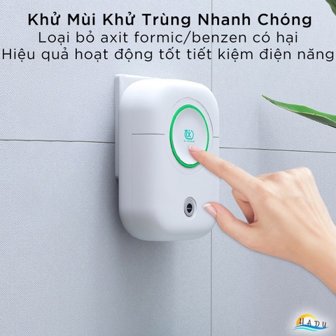 Máy Khử Mùi Nhà Vệ Sinh HADU, Công Nghệ Ozone và Ion Âm, Lọc Khí, Cho Phòng 15m²