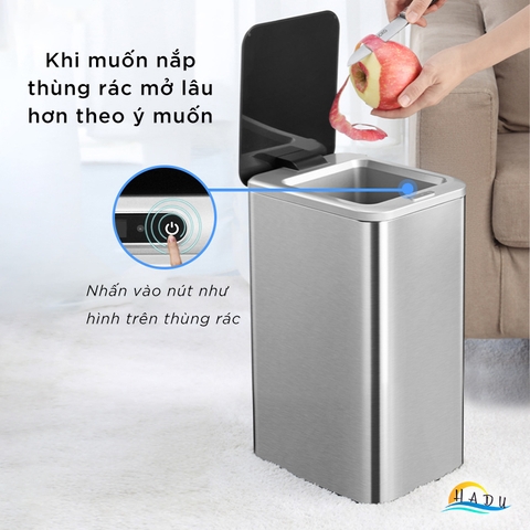 Thùng Rác Cảm Ứng Tự Động CCKO 9L, Thân Inox Chống Vân Tay, Cắm Điện, Nhiều Màu