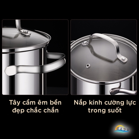 Nồi Chiên Ngập Dầu Mini Kiểu Nhật Bản Luộc Gà Bếp Từ 3 Đáy 16cm Inox 304 Cao Cấp Đạt Chất Lượng Đức SSGP