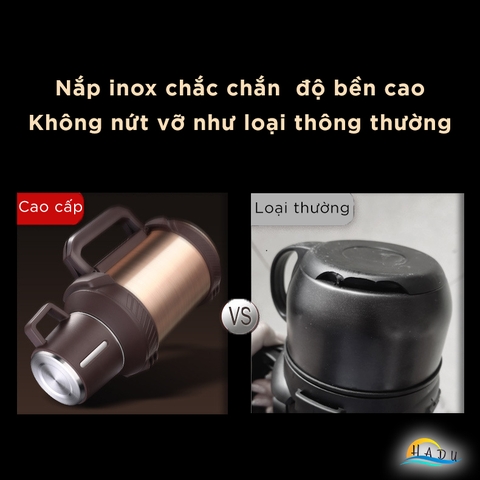 Phích Giữ Nhiệt 3 Lít Inox 316 Cao Cấp Đạt Chất Lượng LFGB Đức Bảo Quản Tới 60 Giờ SSGP