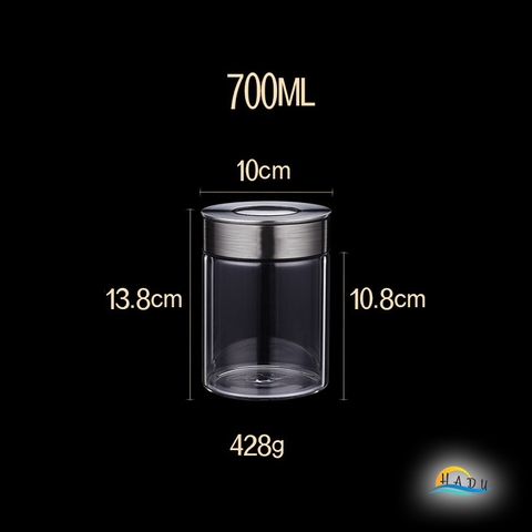 Hộp Đựng Trà Cafe Đồ Khô Và Ngũ Cốc Thủy Tinh Có Nắp Inox Cao Cấp Đạt Chất Lượng Đức SSGP