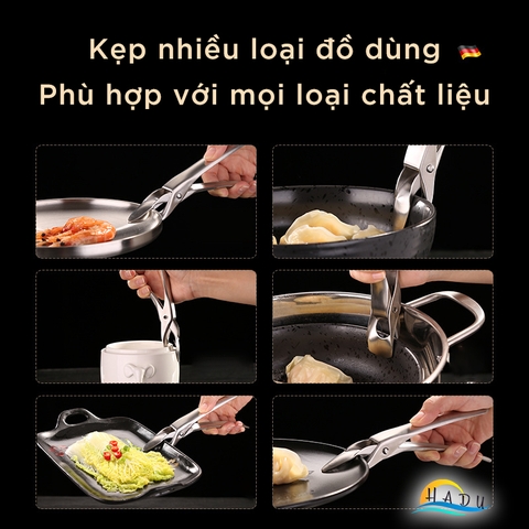 Kẹp Gắp Đồ Nóng Inox 304 Cao Cấp Kháng Khuẩn Đạt Chất Lượng Đức SSGP