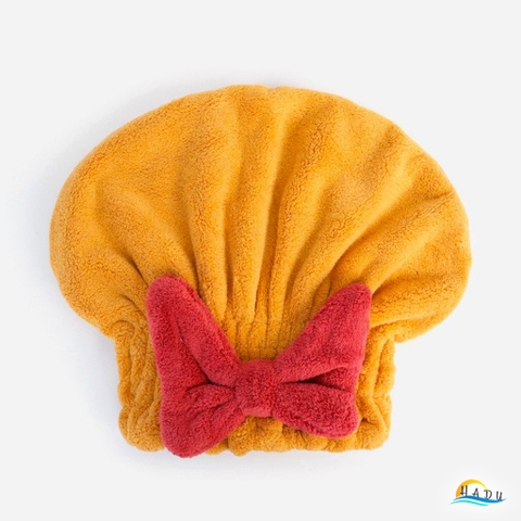 Mũ Trùm Đầu Thấm Nước Cao Cấp – Polyester Cotton San Hô Lông Cừu, Chăm Sóc Tóc, Thấm Nước 280g/m2, Bảo Vệ Tóc Hiệu Quả HADU