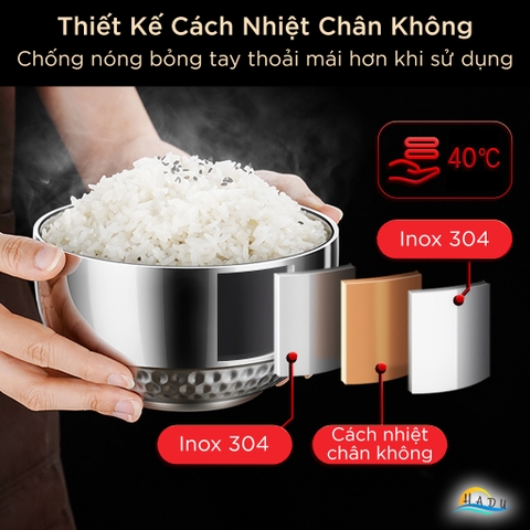 Bát Tô Inox 304 Cao Cấp – Chống Va Đập, Cách Nhiệt, Sáng Bóng Sang Trọng, Đạt Tiêu Chuẩn LFGB Đức SSGP