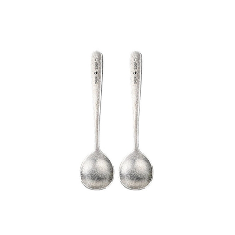 Thìa Ăn Cơm Titan Nguyên Chất 99.8% SSGP, Muỗng Siêu Nhẹ 25g Họa Tiết Hoa Băng Đạt Chất Lượng LFGB Đức Cao Cấp