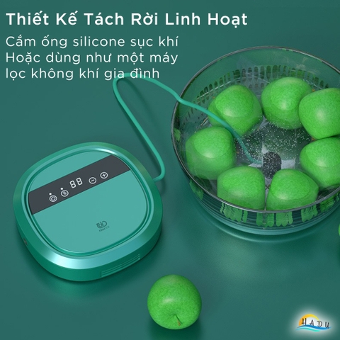 Máy Khử Độc Thực Phẩm & Lọc Không Khí HADU 2 trong 1, Ozone 400mg/h và Ion Âm