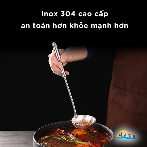 Muôi Múc Canh Lỗ Inox 304 Da Năng Cao Cấp Đạt Chất Lượng Đức SSGP