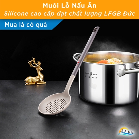 Xẻng Xào Nấu Silicone SSGP, Lõi Thép, Không Trầy Xước Nồi, Dài 38cm, Đạt Chất Lượng LFGB Đức