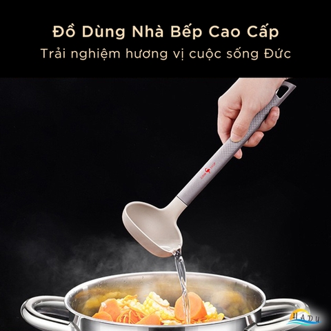 Muôi Múc Canh Ăn Lẩu Silicone Cao Cấp Không Mùi An Toàn Với Lớp Chống Dính Đạt Chất Lượng LFGB Đức SSGP