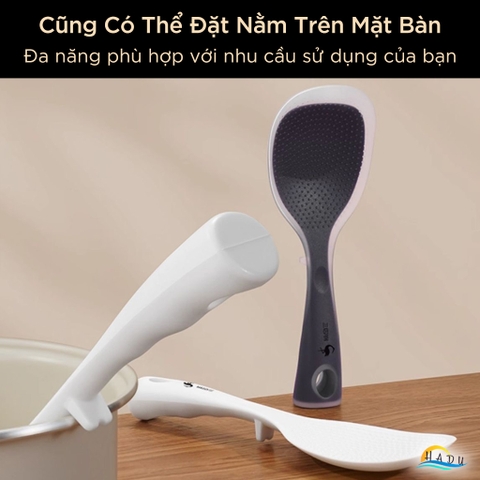 Muôi Múc Cơm Silicon Chịu Nhiệt Cao Cấp SSGP, Muôi Xới Cơm Chống Dính Đạt Chất Lượng LFGB Đức