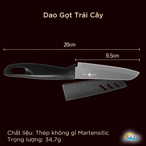 Dao Gọt Hoa Quả Đa Năng Cao Cấp SSGP, Dao Gọt Trái Cây Có Vỏ Bao An Toàn Đạt Chất Lượng LFGB Đức