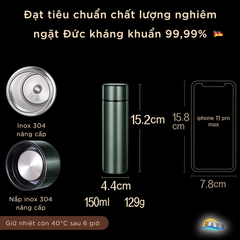 Bình Giữ Nhiệt Mini SSGP 150ml, Lõi Inox 316L, Kháng Khuẩn, Nhiều Màu