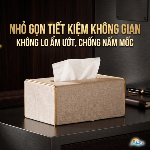 Hộp Đựng Khăn Giấy Bọc Da CCKO, Để Bàn Sang Trọng, Đáy Nam Châm, Nhiều Màu