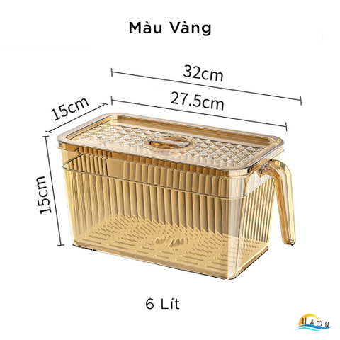 Hộp Bảo Quản Rau Củ Tủ Lạnh CCKO 6L, Có Rổ Lọc Chống Úng, Nắp Ghi Ngày, Nhiều Màu