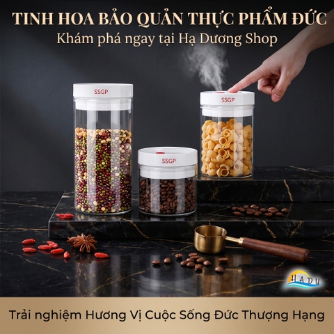 Hộp Thủy Tinh Hút Chân Không SSGP, Thủy Tinh Borosilicate, Chống Ẩm, Đạt Chất Lượng LFGB Đức