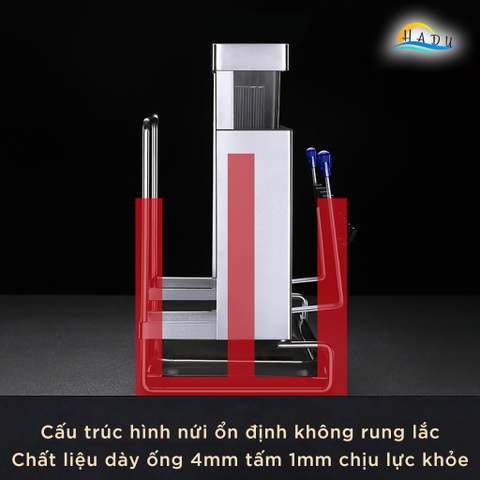 Giá Để Dao Thớt Đa Năng SSGP Inox 304, Treo Tường hoặc Để Bàn, Kèm Ống Đũa, Đạt Chất Lượng LFGB Đức