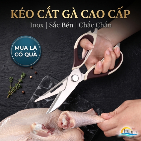 Kéo Nhà Bếp Đa Năng SSGP, Inox 304, Cắt Gà, Cắt Xương, Mở Nắp Chai, Dài 23cm, Đạt Chất Lượng LFGB Đức