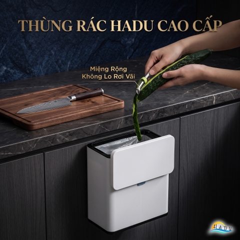 Thùng Rác Treo Tủ Bếp CCKO 3L 6L, Khử Mùi Than Hoạt Tính, Vỏ Inox, Nhiều Màu