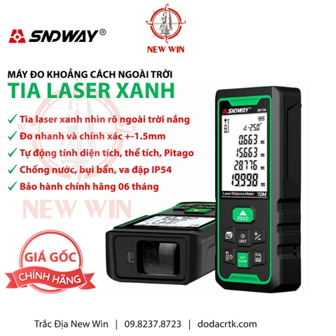 Máy đo khoảng cách laser tia xanh SNDWAY SW-70G