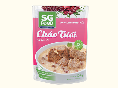 Cháo Tươi Bò Đậu Đỏ 270g