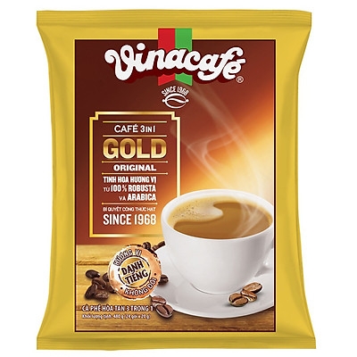 Cà phê Sữa Vincafe Gold Original (Bịch 24gói x 20gr)